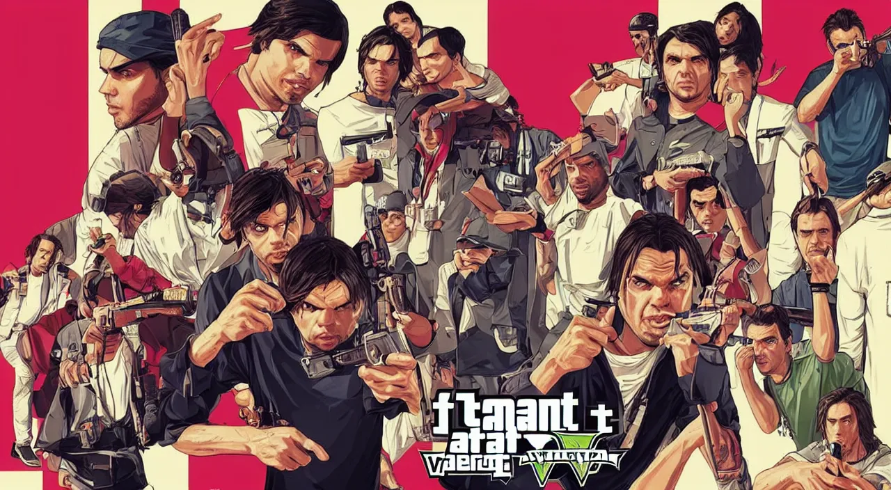 Image similar to Orelsan in a GTA V cover art