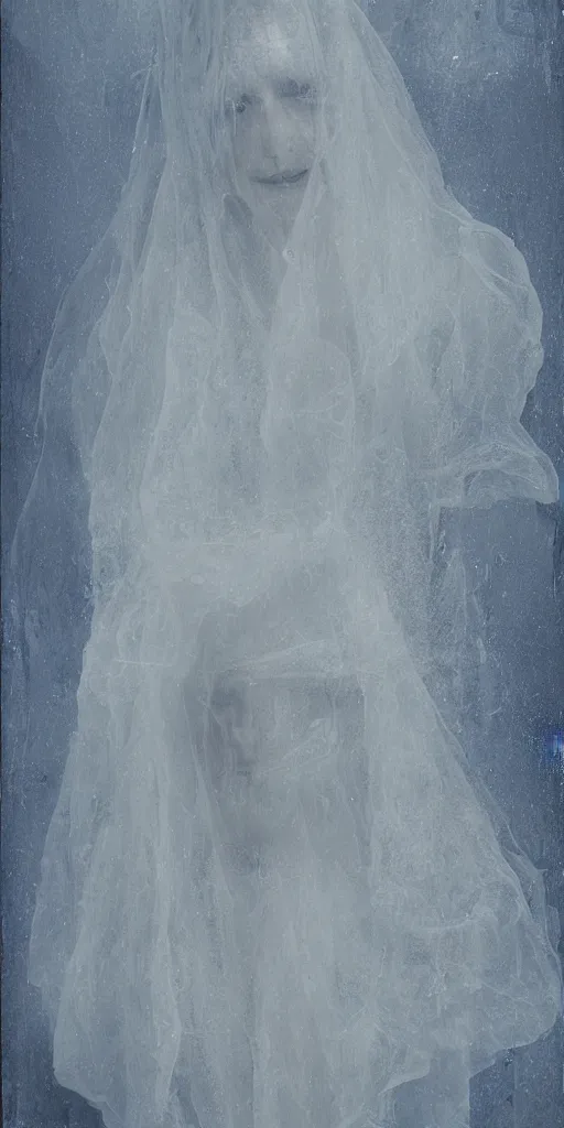 Image similar to portrait of a ghost made of water