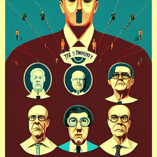 Image similar to the rise of a dadaist government, by jeffrey smith, tim biskup, behance contest winner, wallpaper, digital illustration