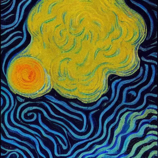 Image similar to a dream of electric sheep, abstract art by Van Gogh