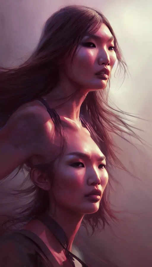 Image similar to road warrior, dance meditation, gemma chan girl portrait, made by stanley artgerm lau, wlop, rossdraws, james jean, andrei riabovitchev, marc simonetti, yoshitaka amano, beksinski artstation, cgsociety