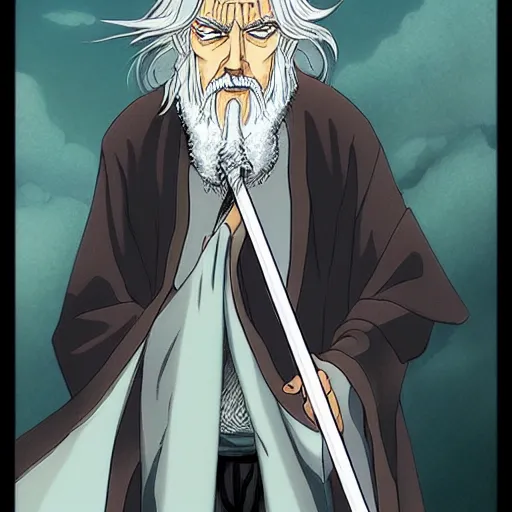 Prompt: gandalf, style of Hajime Isayama