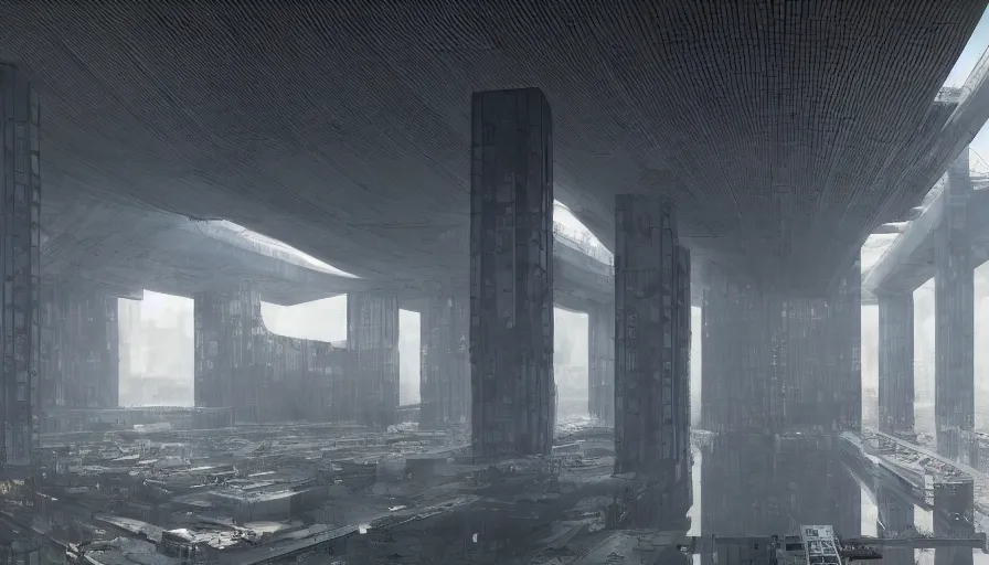 Image similar to big height brutalist imperial military base, drawing architecture, ultra very long shot, top angle, imperial architecture in rogue one, pritzker architecture prize, brutalism architecture, jan urschel, greig fraser