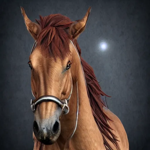 Image similar to human horse hybrid, photorealistic, award winning, high quality, high resolution