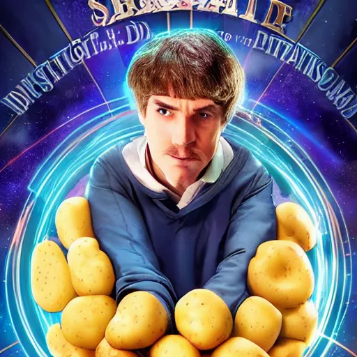 Image similar to Dr. Potato strange opens a portal to the potato dimension