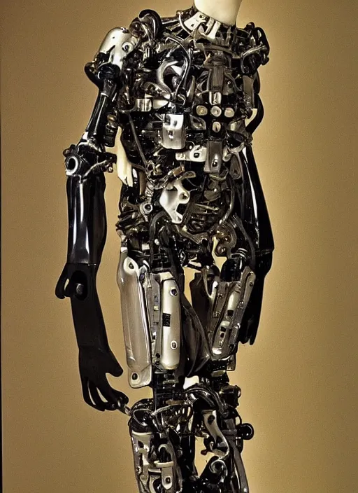 Image similar to cybernetic exoskeleton by Caravaggio