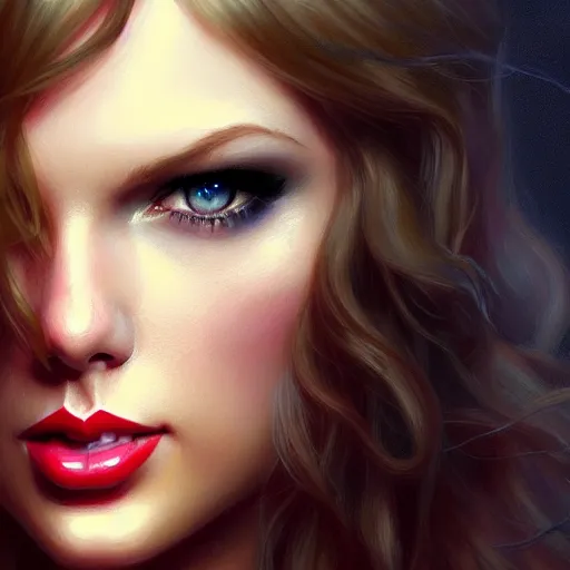 Prompt: Taylor Swift, closeup, D&D style, fantasy, intricate, elegant, highly detailed, digital painting, artstation, concept art, matte, sharp focus, illustration, art by Artgerm and Greg Rutkowski and Alphonse Mucha