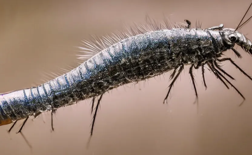 Image similar to Close shot of a silverfish drinking water from a river