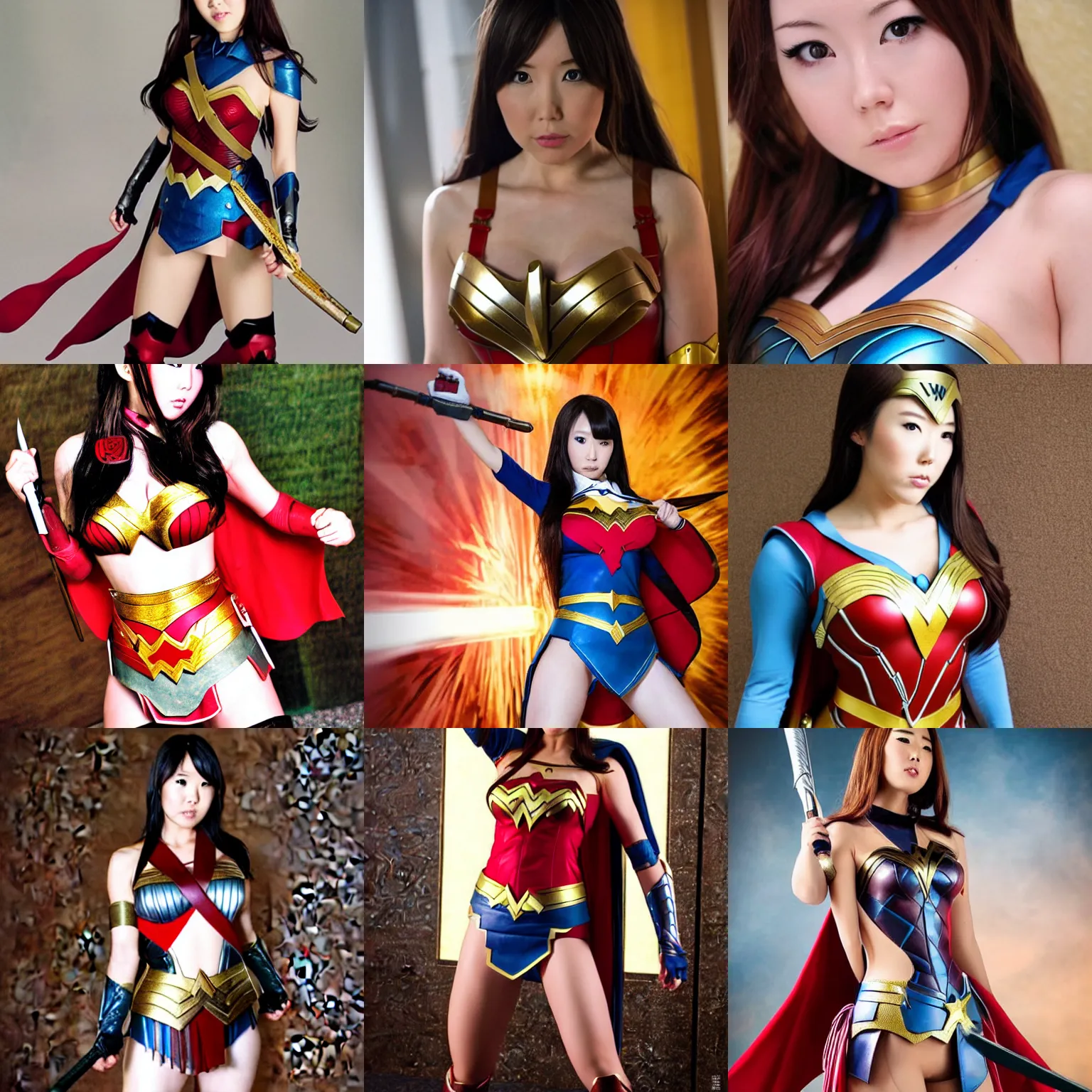 Prompt: Yui Hatano as Wonderwoman