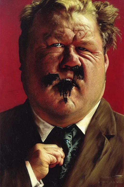 Prompt: full length portrait of huge ray winstone as marvel's kingpin dressed as gangster, new york, painted by lawrence alma tadema, zdzislaw beksinski, norman rockwell, jack kirby, tom lovell, greg staples