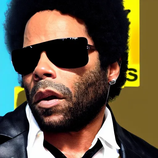 Image similar to lenny kravitz ( with accurate face ) as men in black agent fighting aliens, dynamic movie still, detailed 8 k photorealistic portrait, imdb poster style