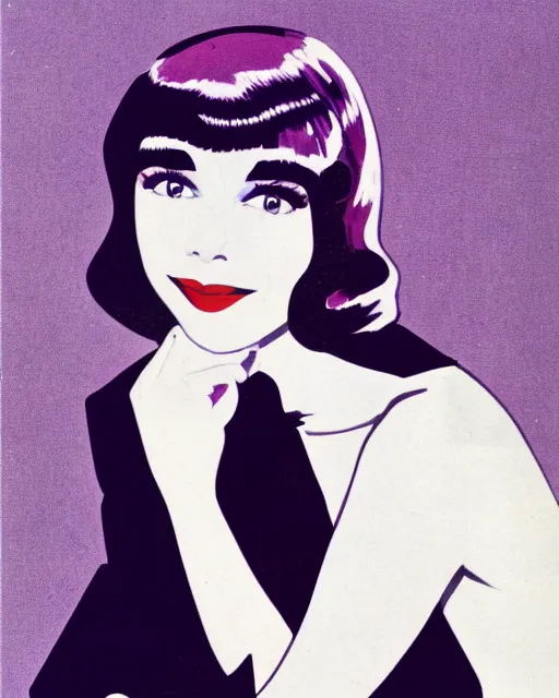 Prompt: colleen moore 2 5 years old, bob haircut, smile, portrait by patrick nagel