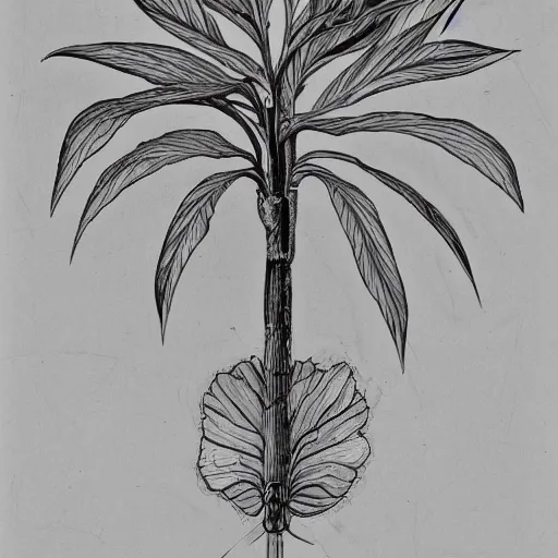 Image similar to Anatomy drawing of a plant