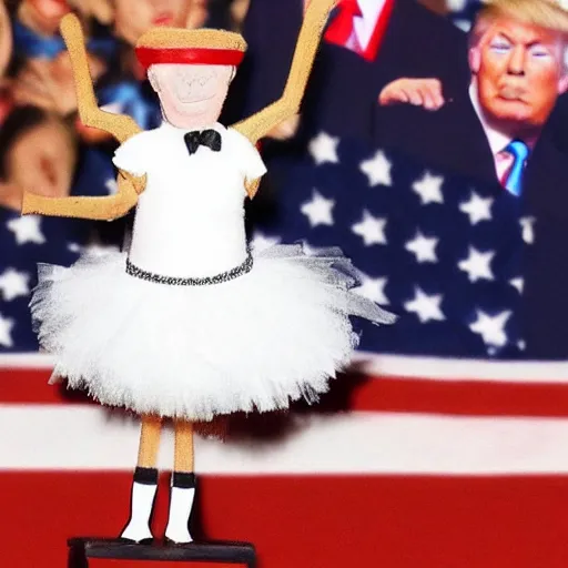 Image similar to donald trump in a tutu,