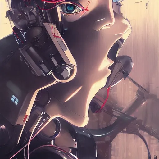 Prompt: anime robot | | very anime, realistic shaded robotic parts, fine details. anime. realistic shaded lighting poster by ilya kuvshinov katsuhiro otomo ghost - in - the - shell, magali villeneuve, artgerm, jeremy lipkin and michael garmash, rob rey and kentaro miura style, trending on art station