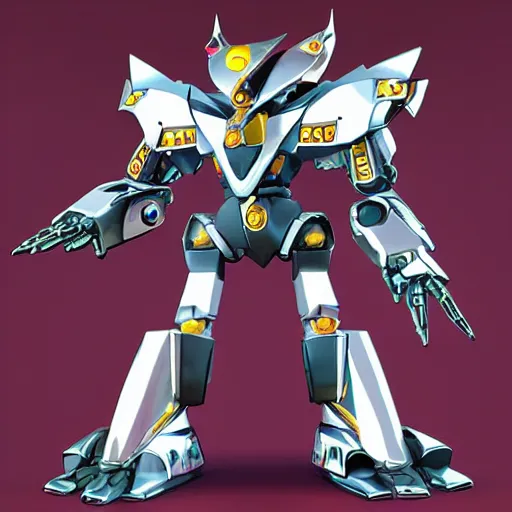 Image similar to perfect warrior mecha, metalic