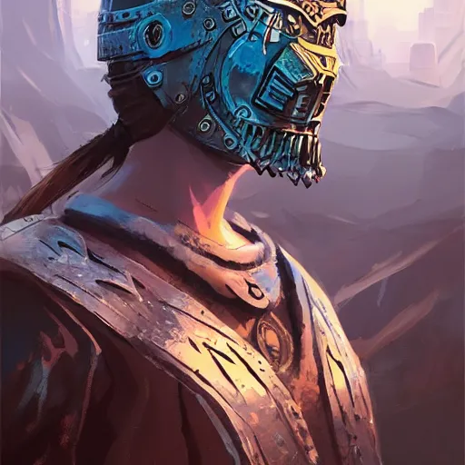 Image similar to cyberpunk viking helmet mask warrior goddess robot ninja fantasy, art gta 5 cover, official fanart behance hd artstation by jesper ejsing, by rhads, makoto shinkai and lois van baarle, ilya kuvshinov, ossdraws