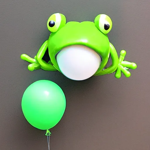 Prompt: frog balloon animal