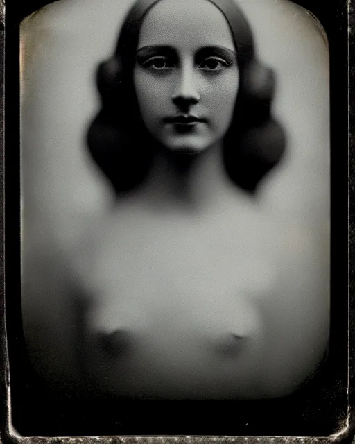 Prompt: [ [ [ [ [ [ tintype ] ] ] ] ] ] black and white dreamy young beautiful female artificial intelligence, metropolis, cinematic, rim light, bokeh, photo - realistic, elegant, high detail, 8 k, masterpiece, photo taken in 1 9 3 0