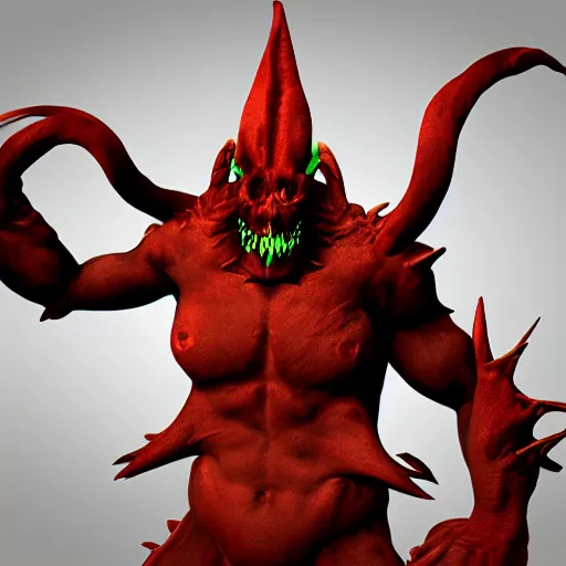 Image similar to monster demon, 3 d rendered