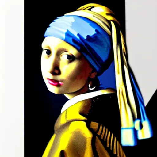 Prompt: donald trump as girl with a pearl earring