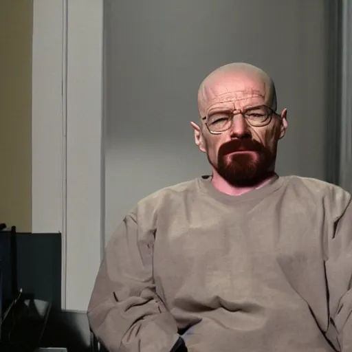 Prompt: walter white winking suspiciously