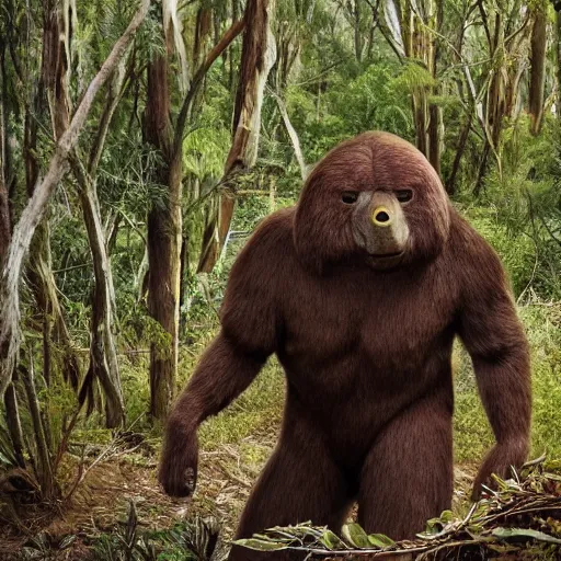 Image similar to National Geographic photo of yowie in the Australian bush