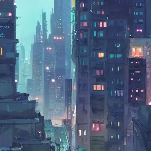 Image similar to city landscape, Gotham city, artstation, highly detailed, by makoto shinkai and thomas kindle and James gilleard