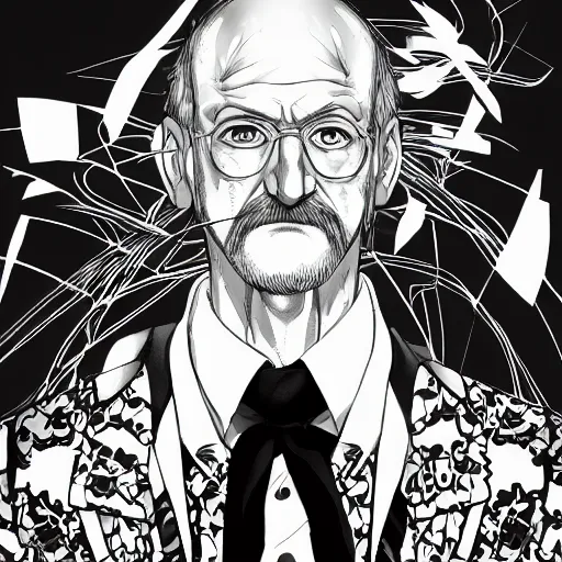 Image similar to portrait of sigmund freud, anime fantasy illustration by tomoyuki yamasaki, kyoto studio, madhouse, ufotable, comixwave films, trending on artstation