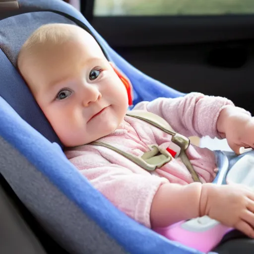 Image similar to baby in car seat coming home from the hospital, award winning photo