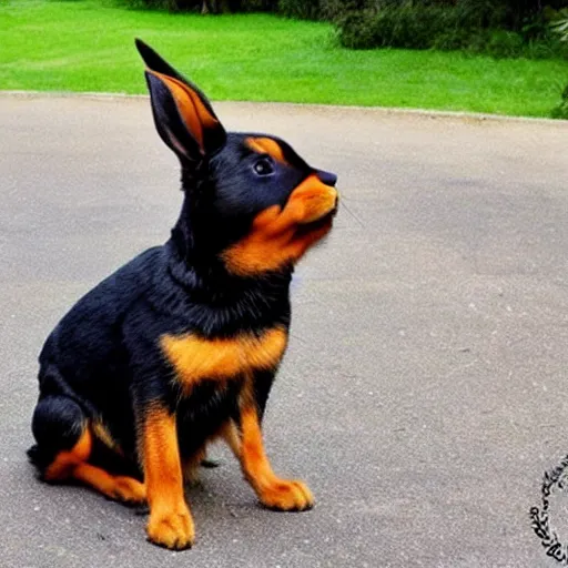 Image similar to Rottweiler rabbit hybrid