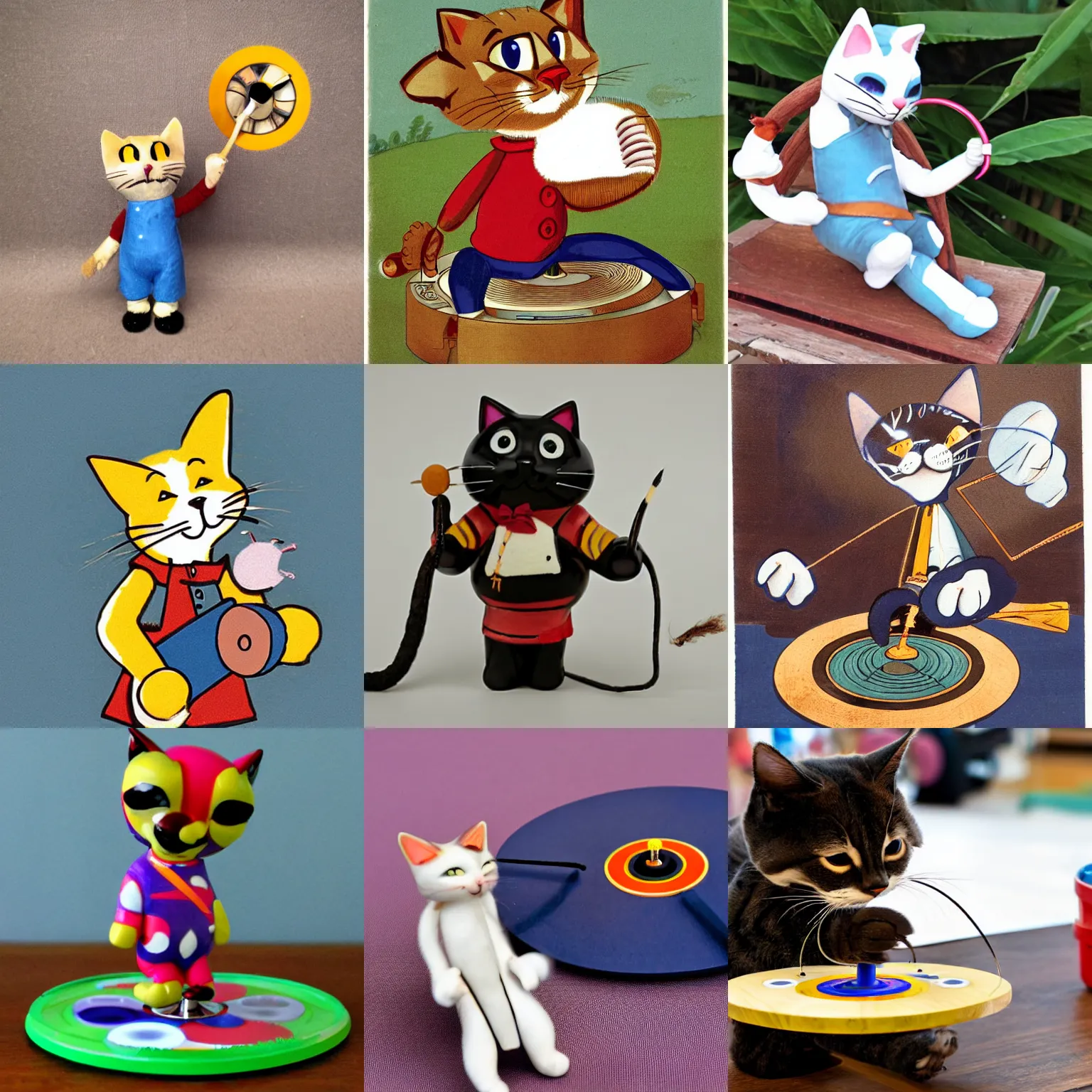 Prompt: leopold the cat spins the spinner