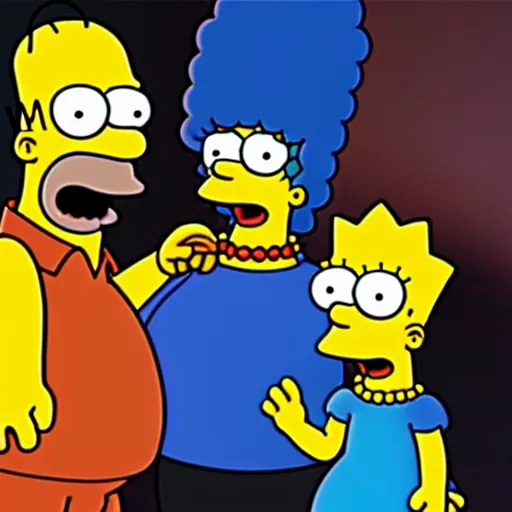 Prompt: the simpsons in real life 4k