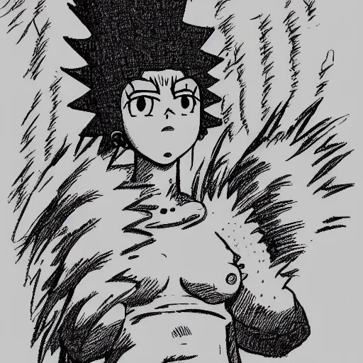 Image similar to marge simpson in berserk drawn by eiichiro oda