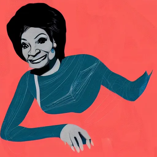 Image similar to Incredible geometric pop culture Illustrations of Nichelle Nichols as Nyota Uhura