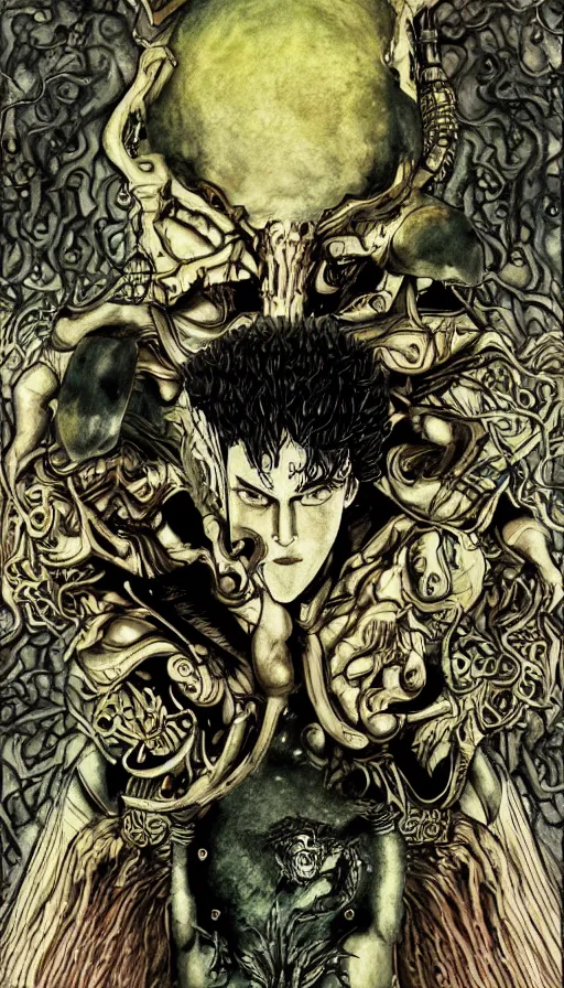 Prompt: psytrance artwork, from berserk