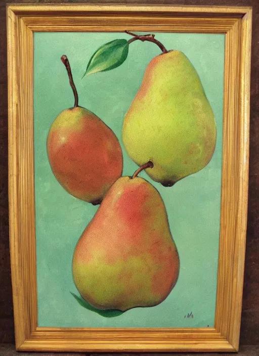 Image similar to vintage beautiful painting of mother's touch pear