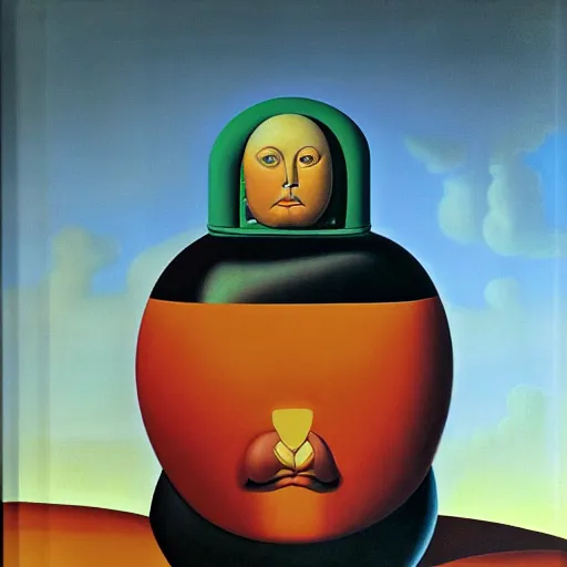 Image similar to portrait of a mars colonist by botero