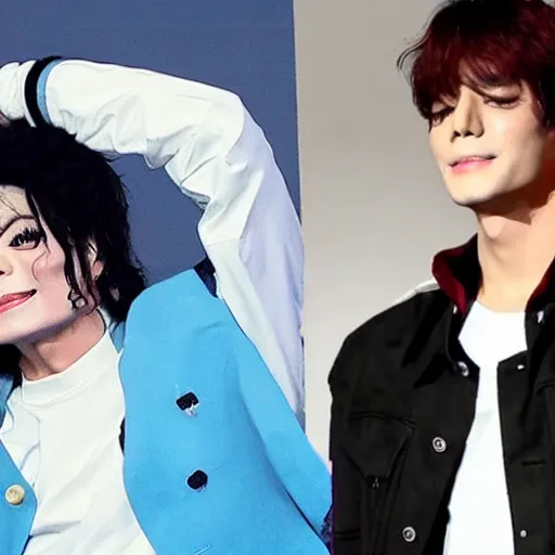 Image similar to michael jackson as jungkook from BTS