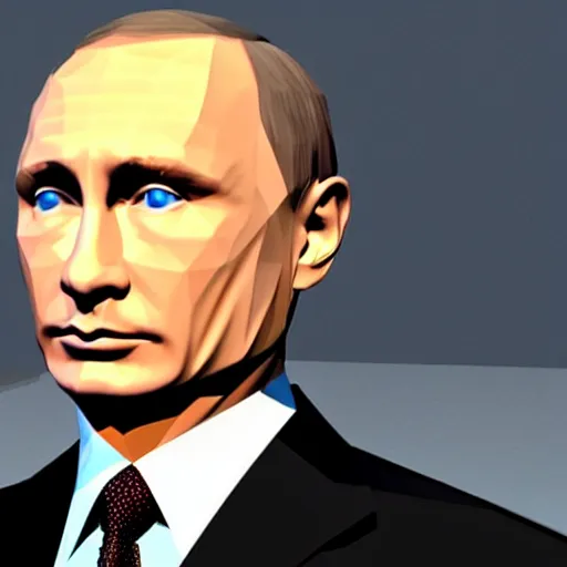 Image similar to Putin as a low poly ps1 model