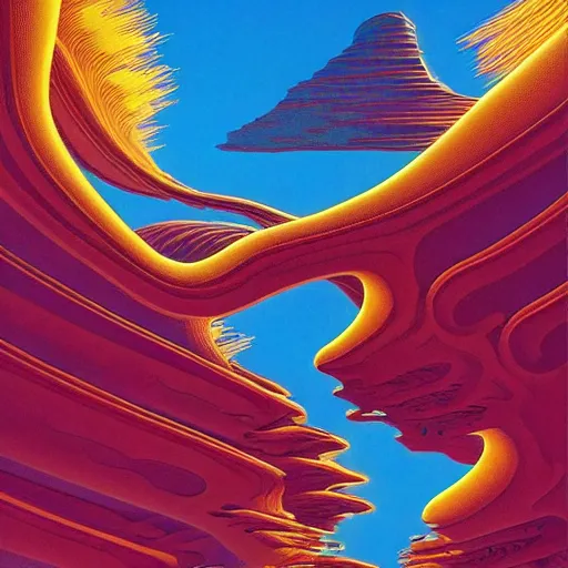 Prompt: breathtakingly beautiful ultrawide angle colour masterpiece dream by roger dean and kilian eng and jean giraud and studio ghilbi, incredible sense of depth and perspective and clarity, weird abstract, 8 k