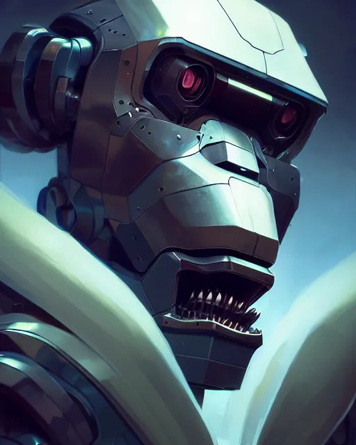 Prompt: mecha male ape portrait, handsome, cyborg, intricate mechanical body, robot eyes, hyper realistic 3 d render by ilya kuvshinov, peter mohrbacher, greg rutkowski, ryohei hase, dramatic lighting, intricate, highly detailed, sharp focus, luminous, unreal engine, blender, artstation, masterpiece, ray tracing