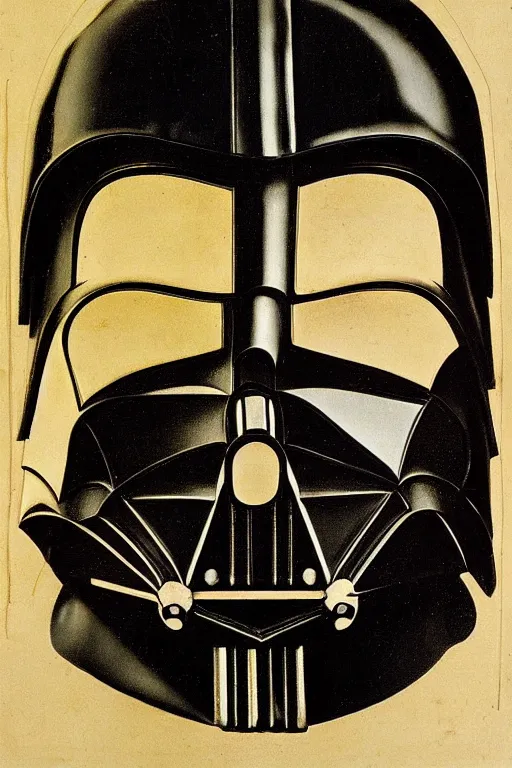 Image similar to portrait of Dart Vader by Hans Holbein,