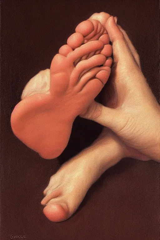 Image similar to george costanza being stunning his toe, oil on canvas, intricate, portrait, 8 k highly professionally detailed, hdr, cgsociety