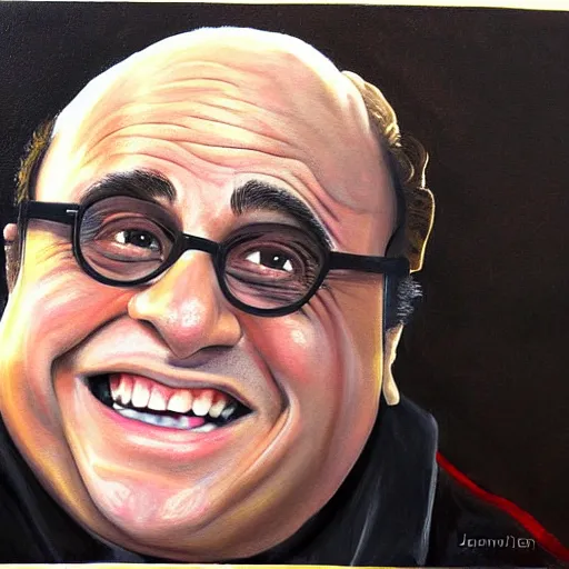 Image similar to Danny Devito painting by James-Jean-etherealianno