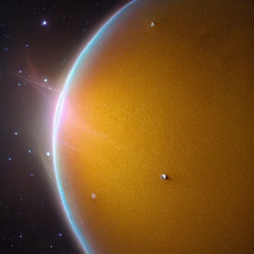 Image similar to planet lemon, photo by hubble telescope