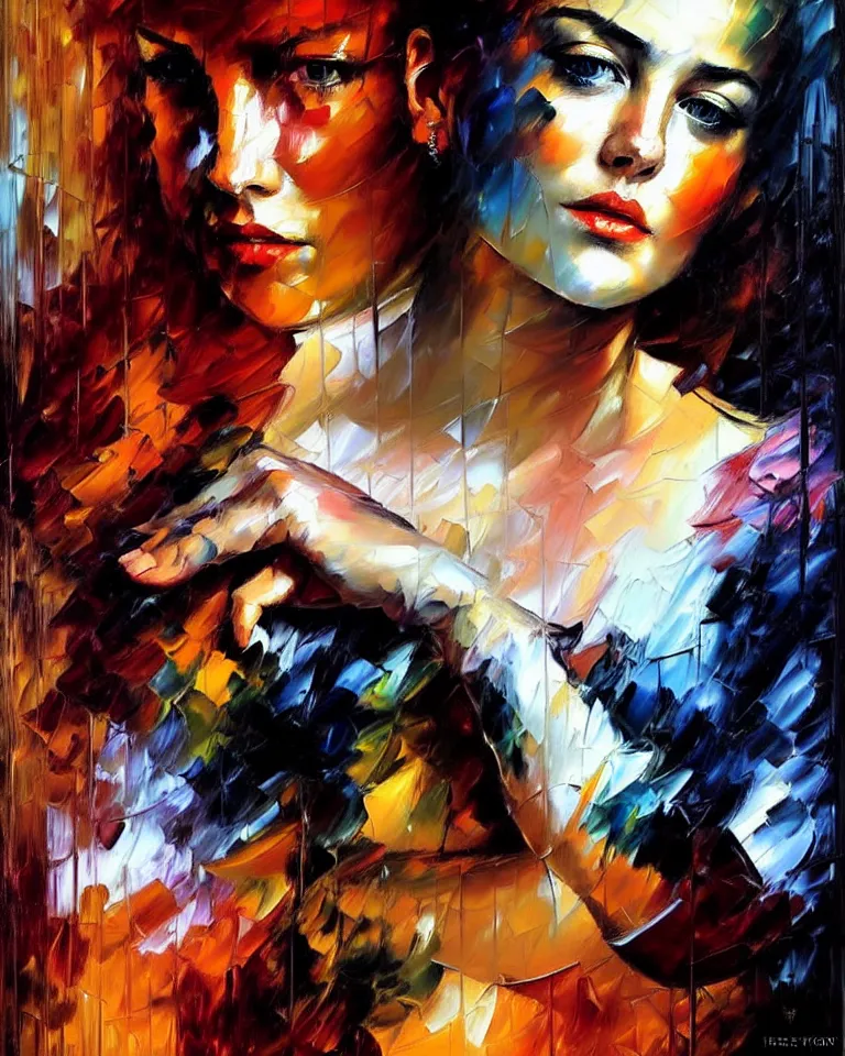Image similar to neo - baroque portrait of a woman painted by henry asencio, leonid afremov, casey baugh, sandra chevrier, peter coulson