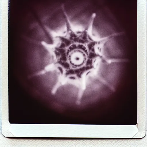 Image similar to beautiful, award winning photo of a azathoth, hyperealistic detailed photography polaroid, 5 0 mm lens, motion blur, grainy image