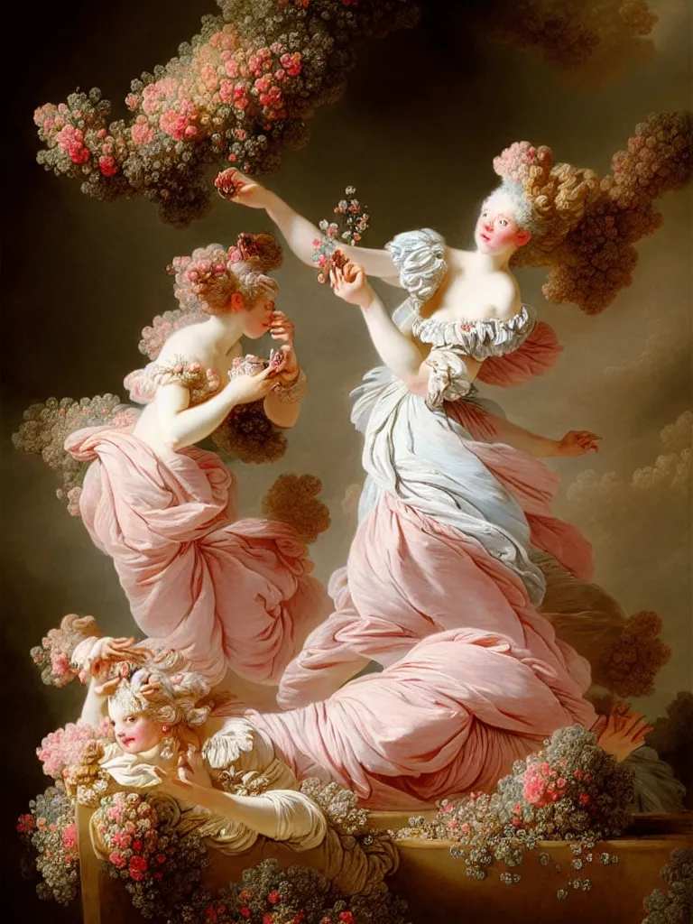 Image similar to fragrance advertising campaign by jean honore fragonard, highly detailed, intricate