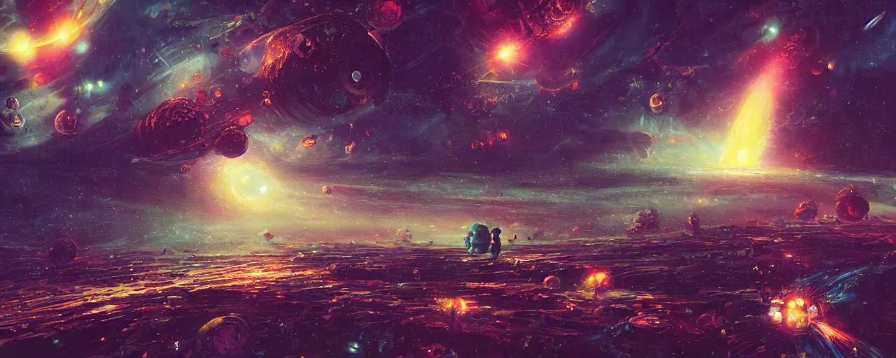 Image similar to ” gravity well to outer space, [ art by paul lehr, cinematic, detailed, epic, widescreen, opening, establishing, mattepainting, photorealistic, realistic textures, octane render ] ”